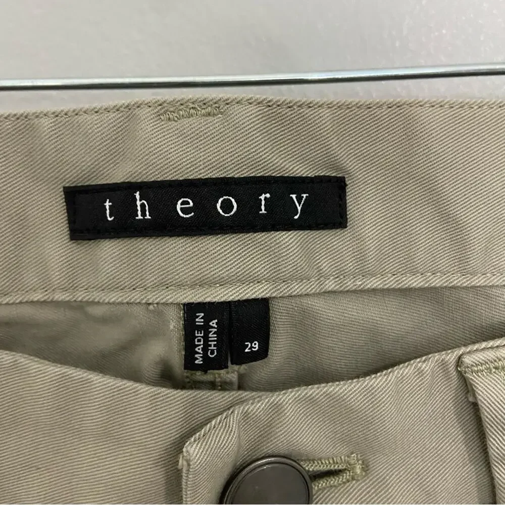 Theory Men’s Haydin Writer Straight Leg Cotton Button Fly Pants Size 29